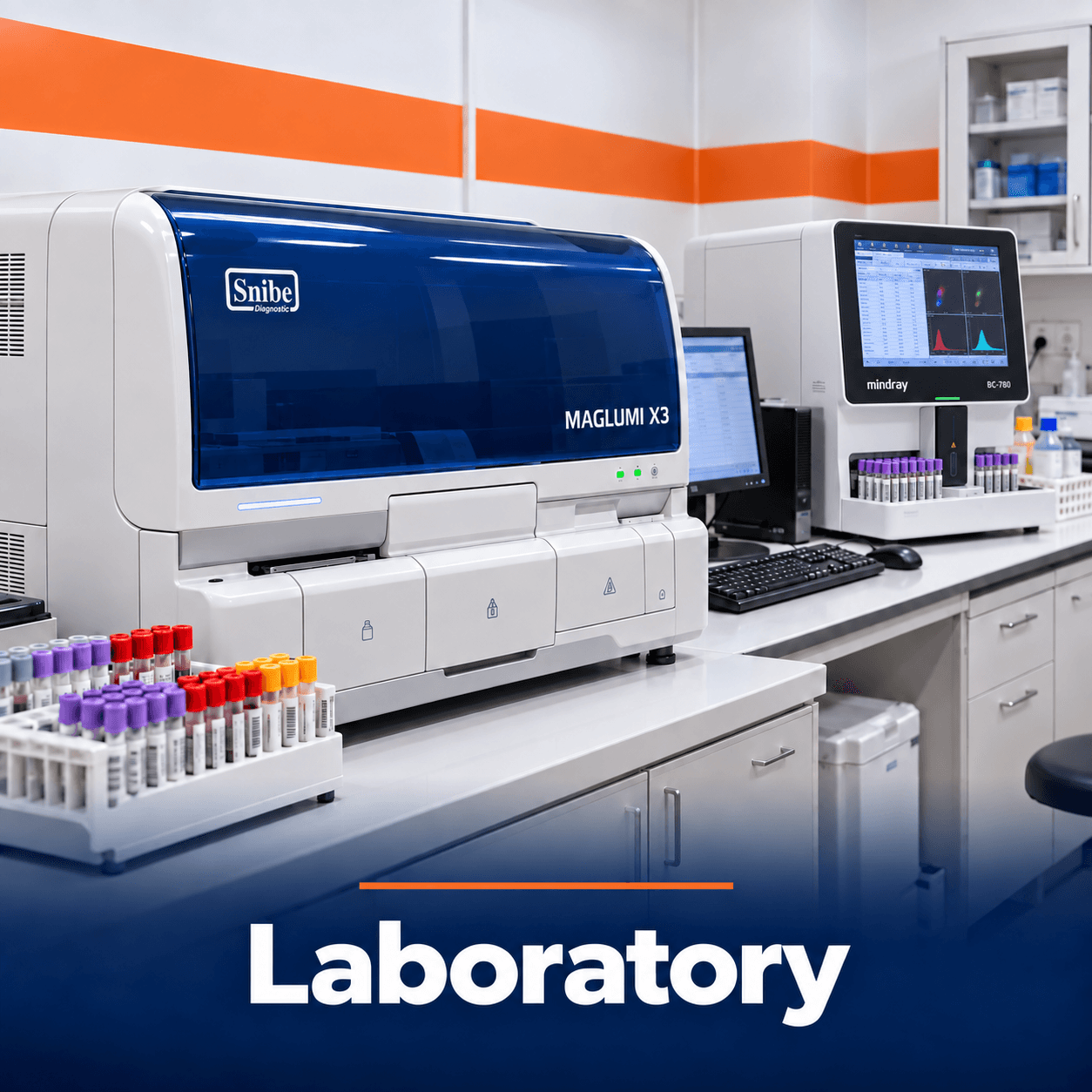 Advanced Laboratory: laboratory analyzers and specimen tubes